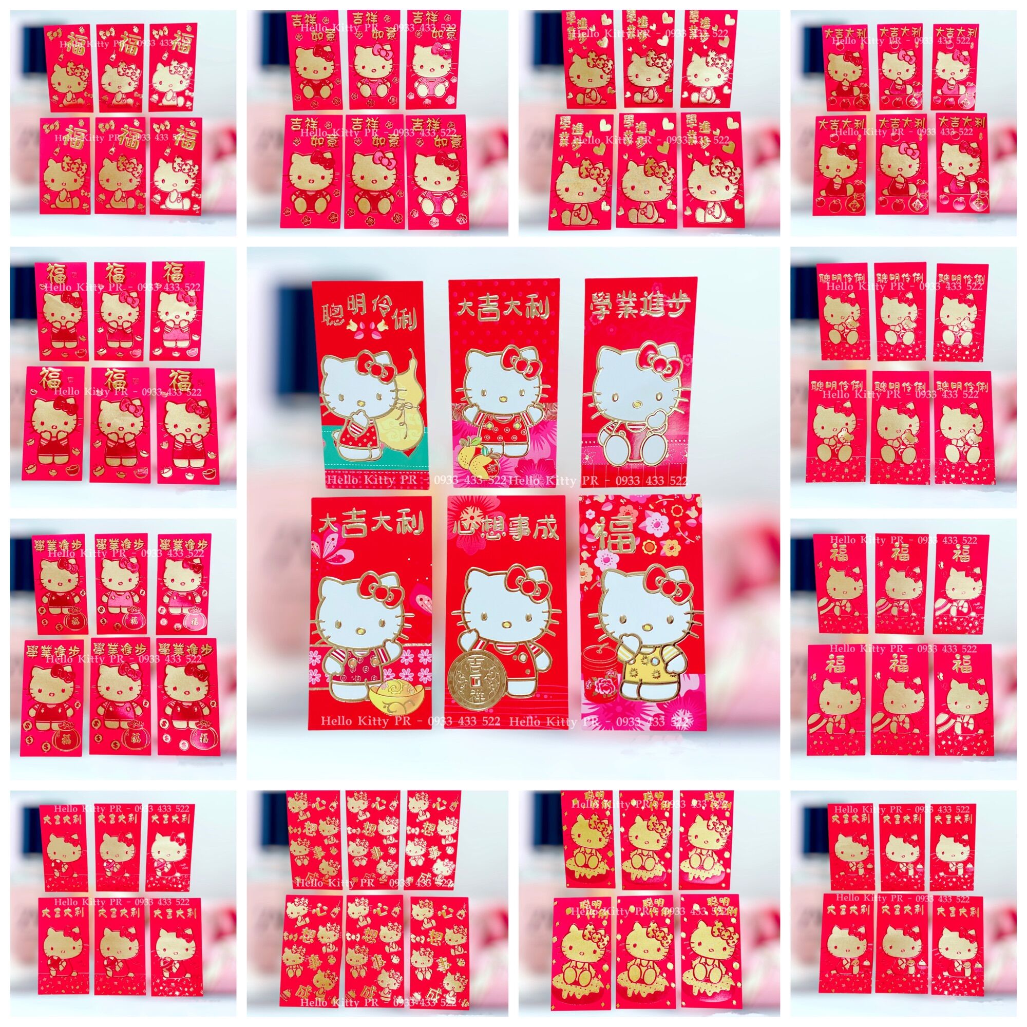Set 6 bao lì xì Hello Kitty