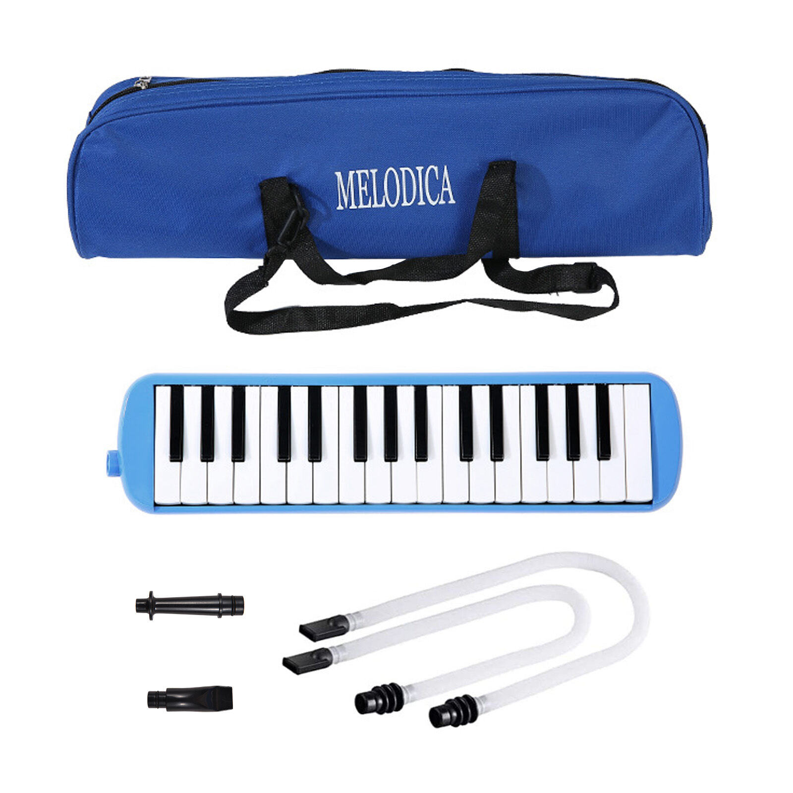 32 Phím Melodica Air Piano Bàn phím Soft Blow Pipe Thổi vòi phun Nhạc cụ gió có túi