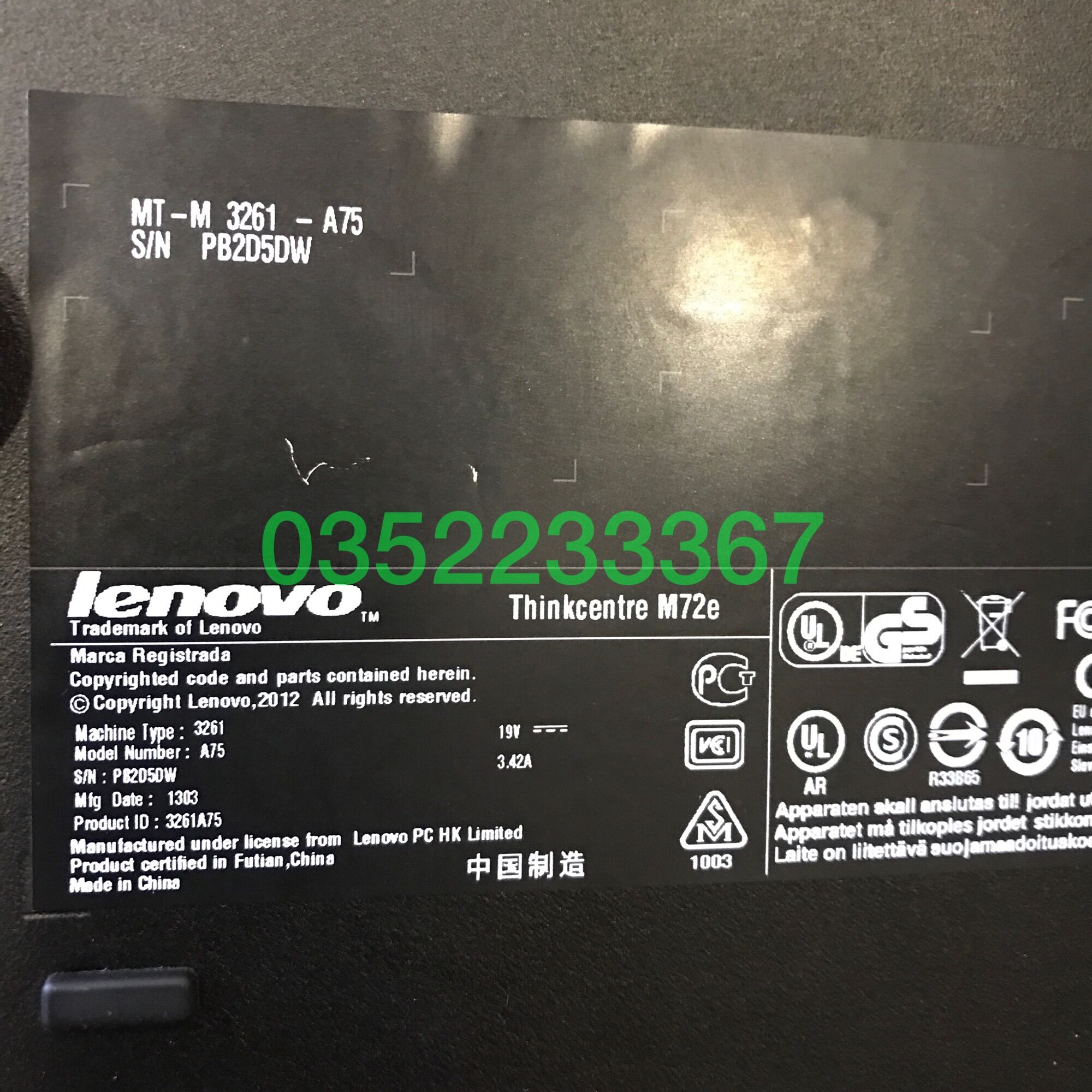 Máy tính Mini, Tiny PC, Lenovo M72e, Ram 4G, SSD 120G, windows10, wifi