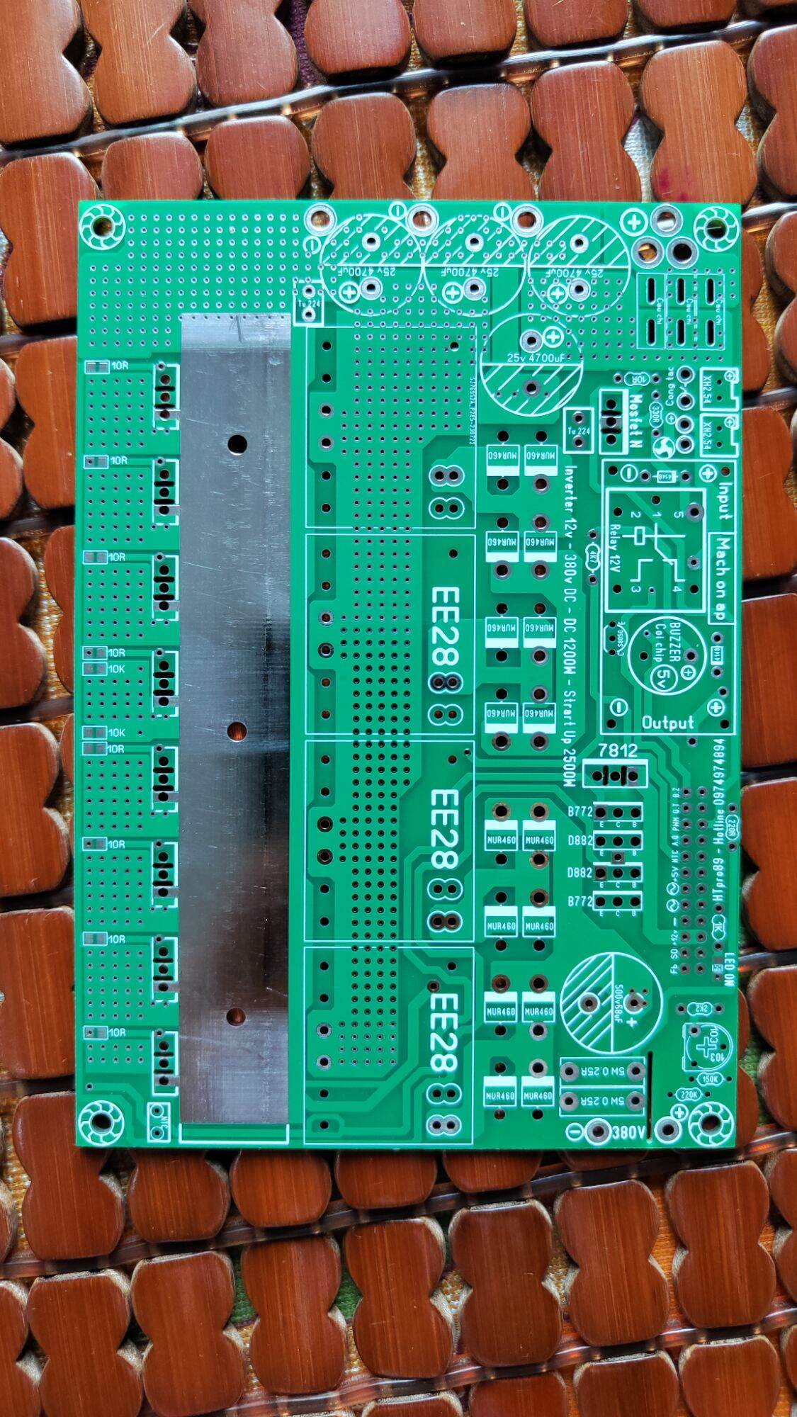 Sale pcb mạch kích điện 12v lên 380v dc công suất 1200w