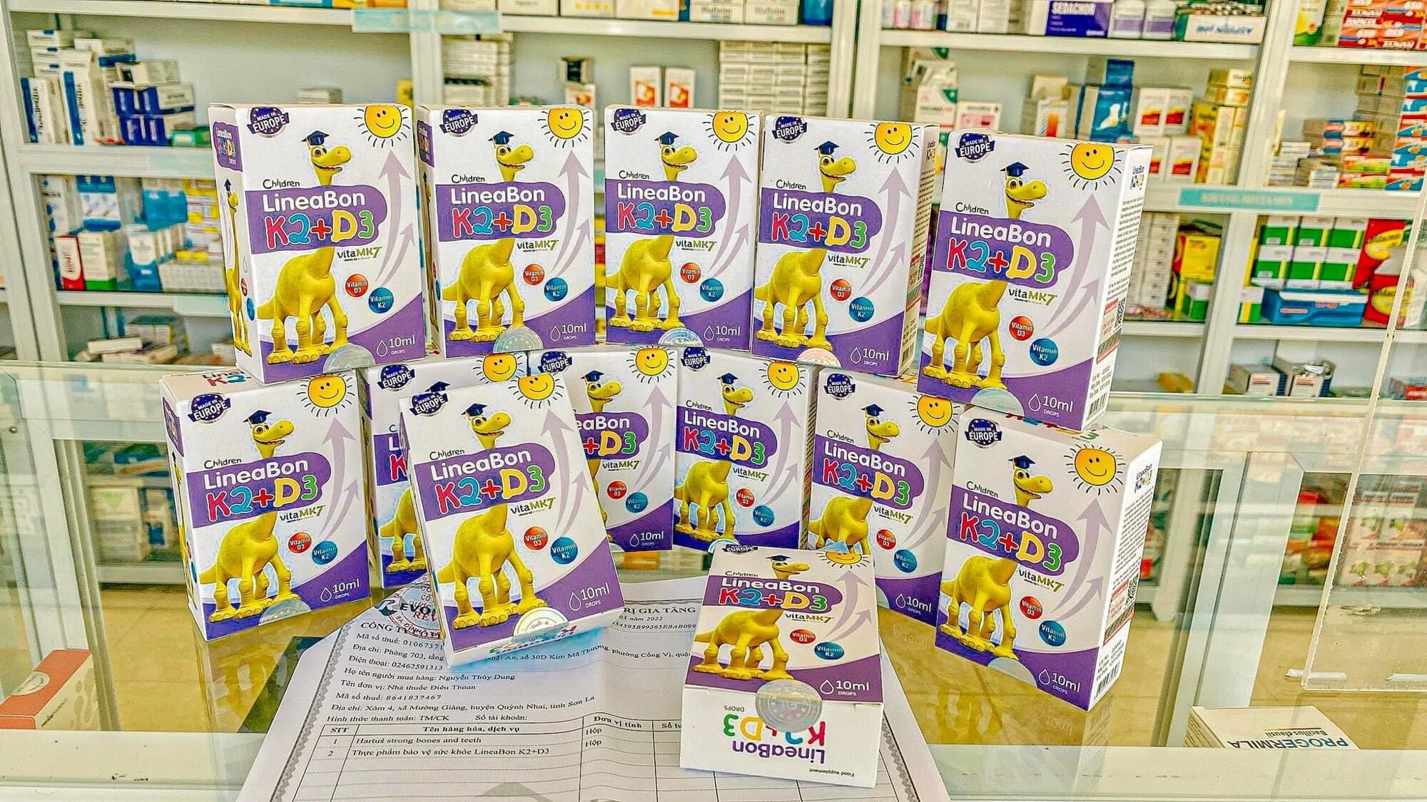 D3K2 Lineabon cho bé chai 10ml kèm quà tặng