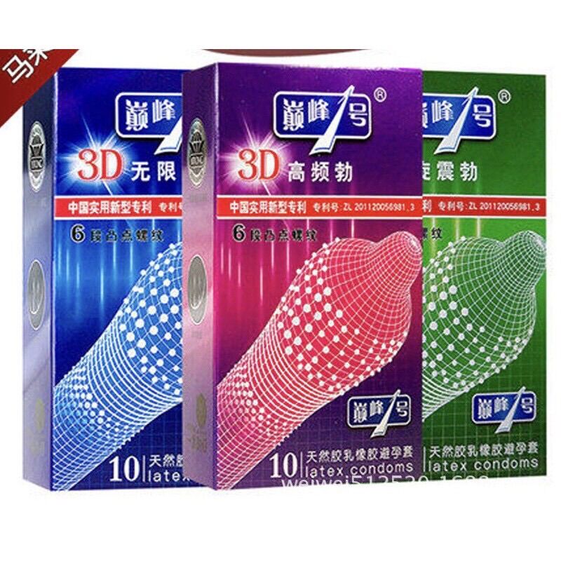 Bao cao su gai 3D - hộp 10 cái, sản phẩm cam kết hàng đúng mô tả, chất lượng đảm bảo an toàn đến sức khỏe người sử dụng