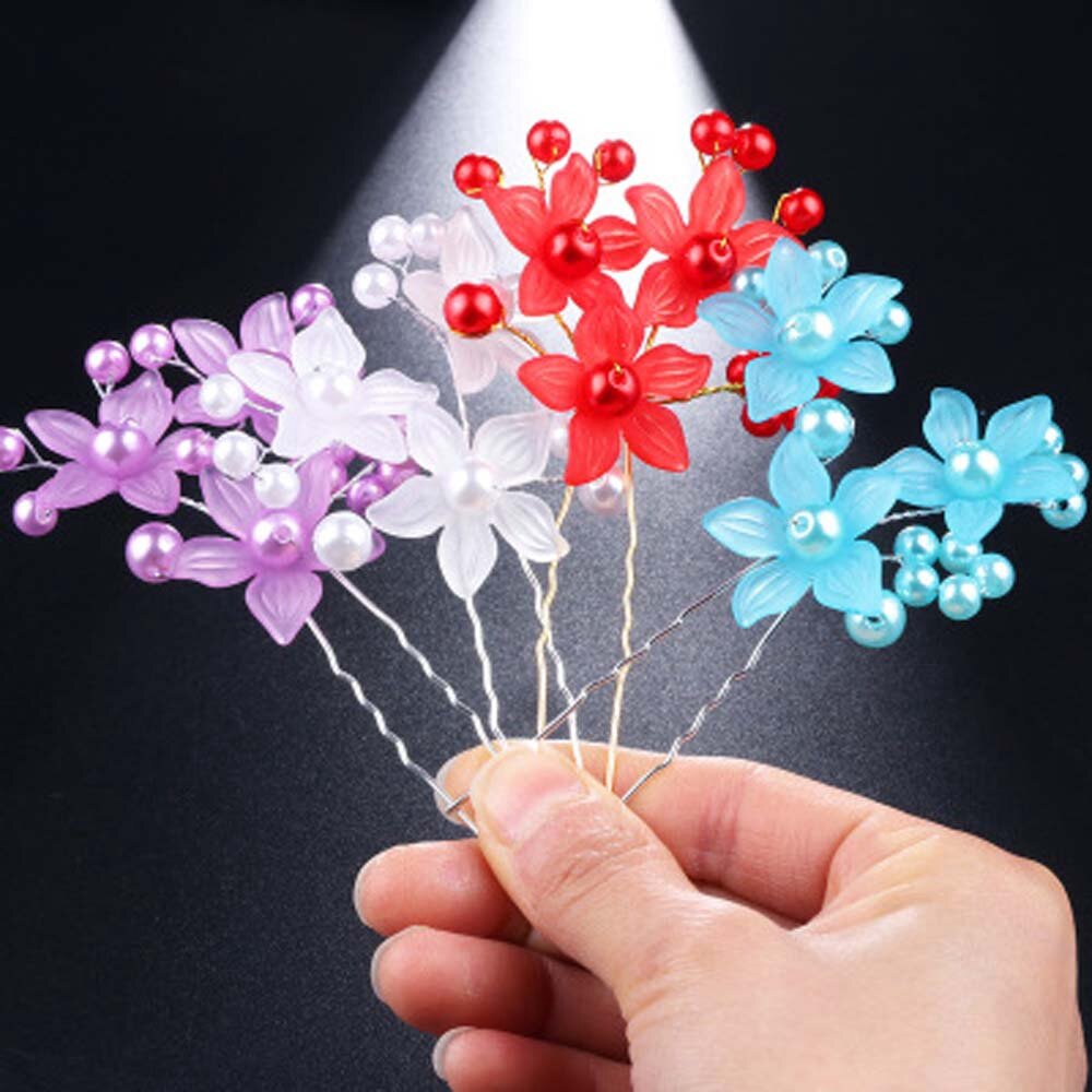 Trâm cài tóc đính ngọc trai nhiều màu