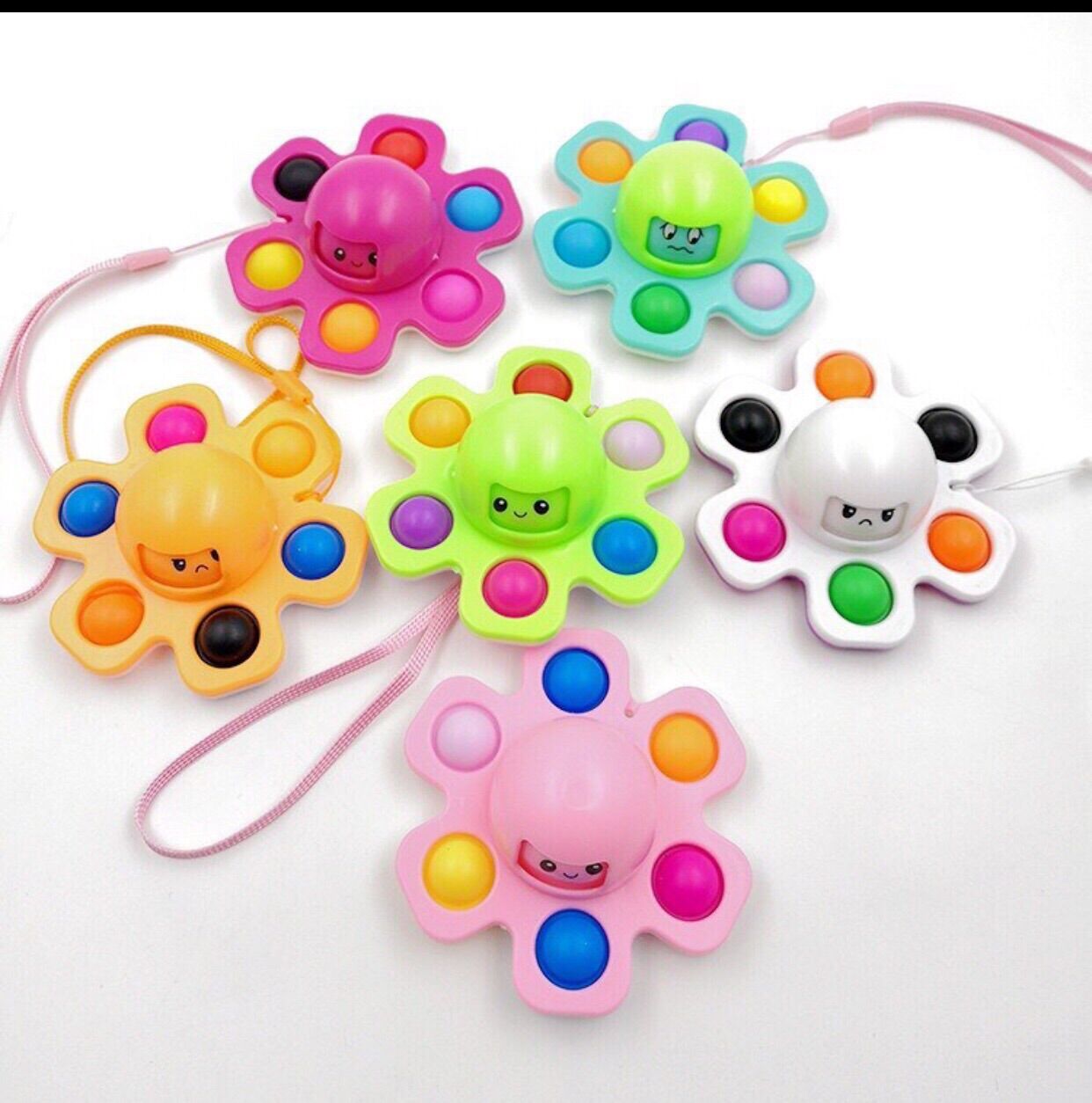 Đồ chơi pop it xoay con bạch tuộc cảm xúc firget snipper