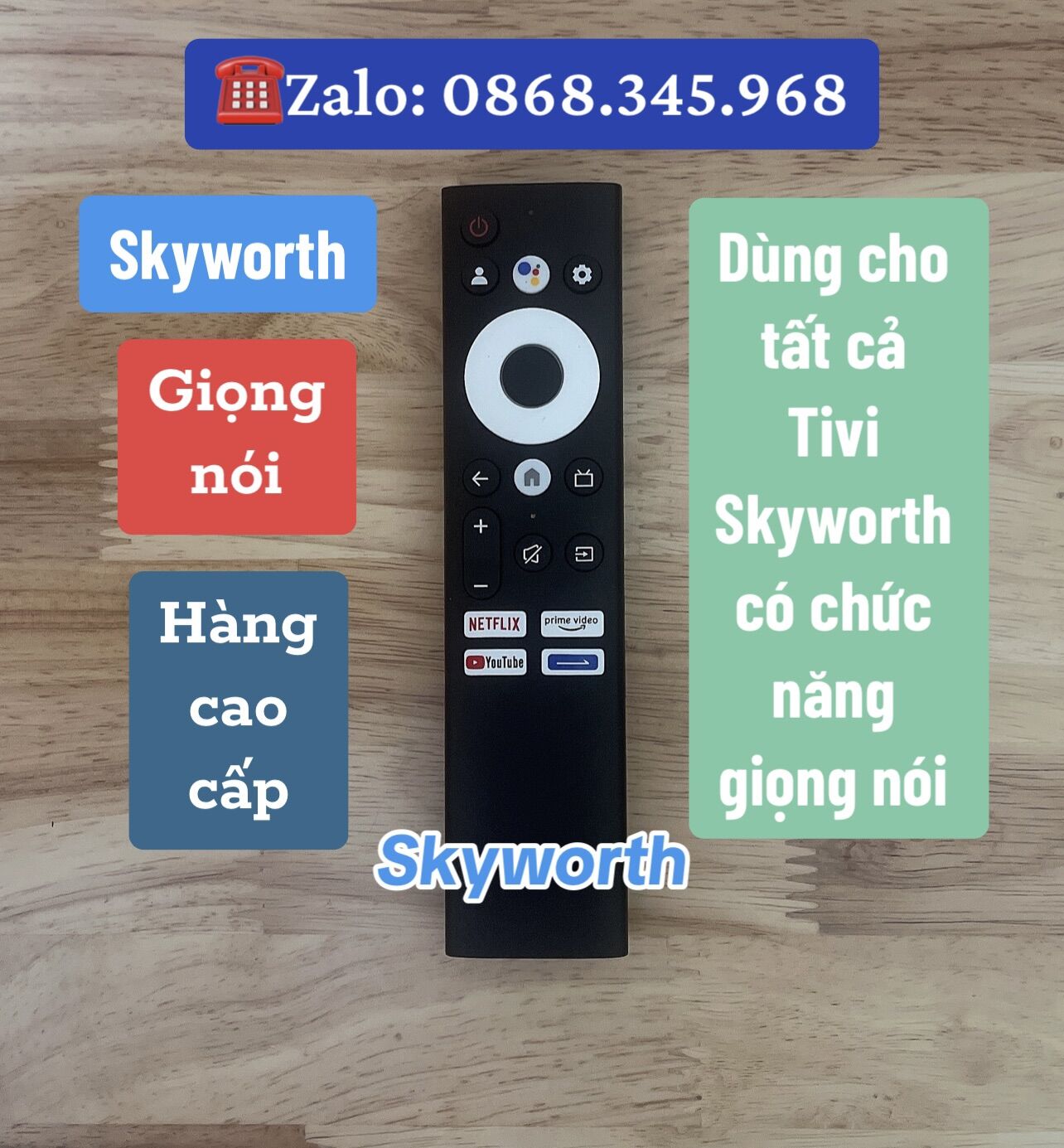 Điều khiển Tivi Skyworth giọng nói