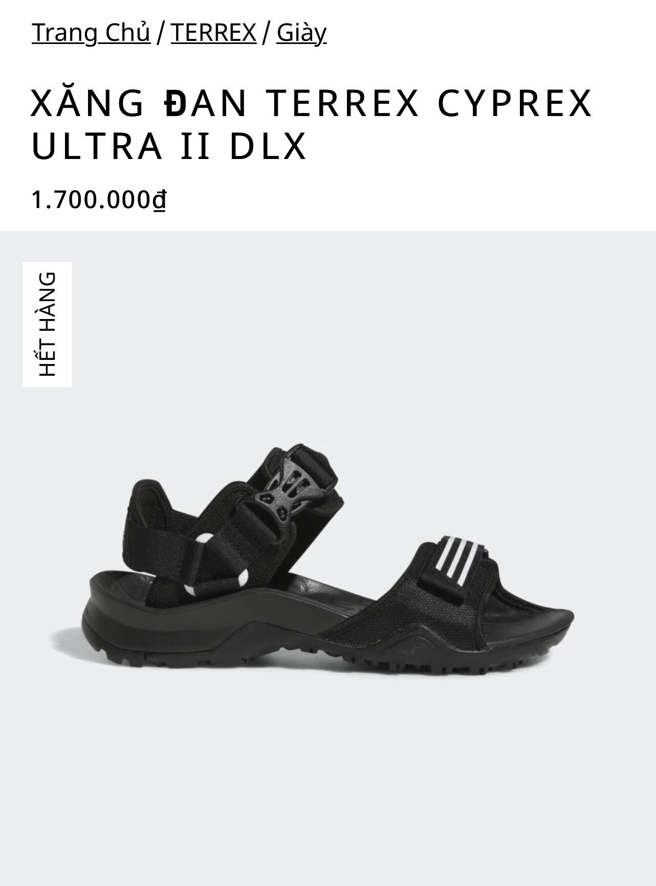 Dép sandal adidas chính hãng