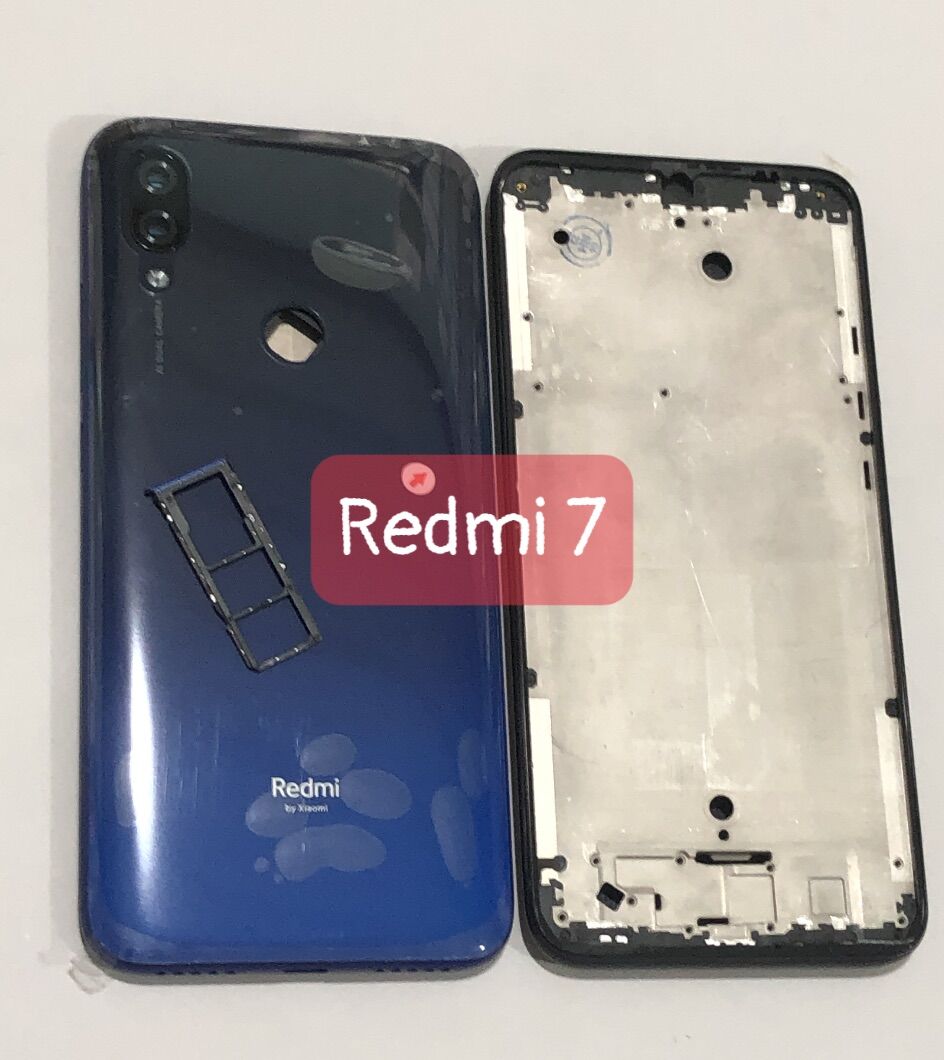 Vỏ redmi 7 full bộ-khay sim +kính cam
