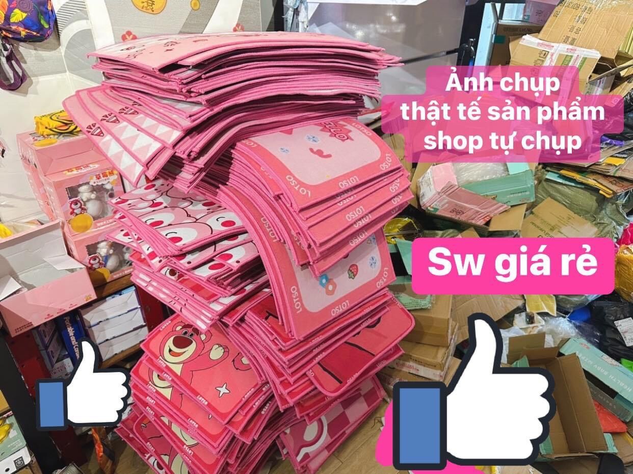 thảm chùi chân gấu dâu siêu dễ thương