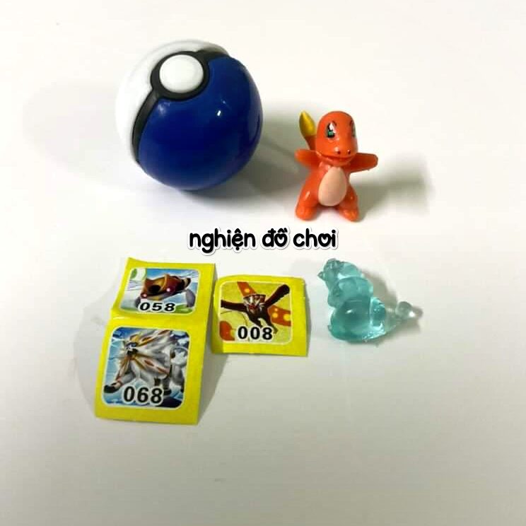 COMBO 5 Quả cầu Pokemon + 5 Mô hình pokemon mini size 3,5cm.