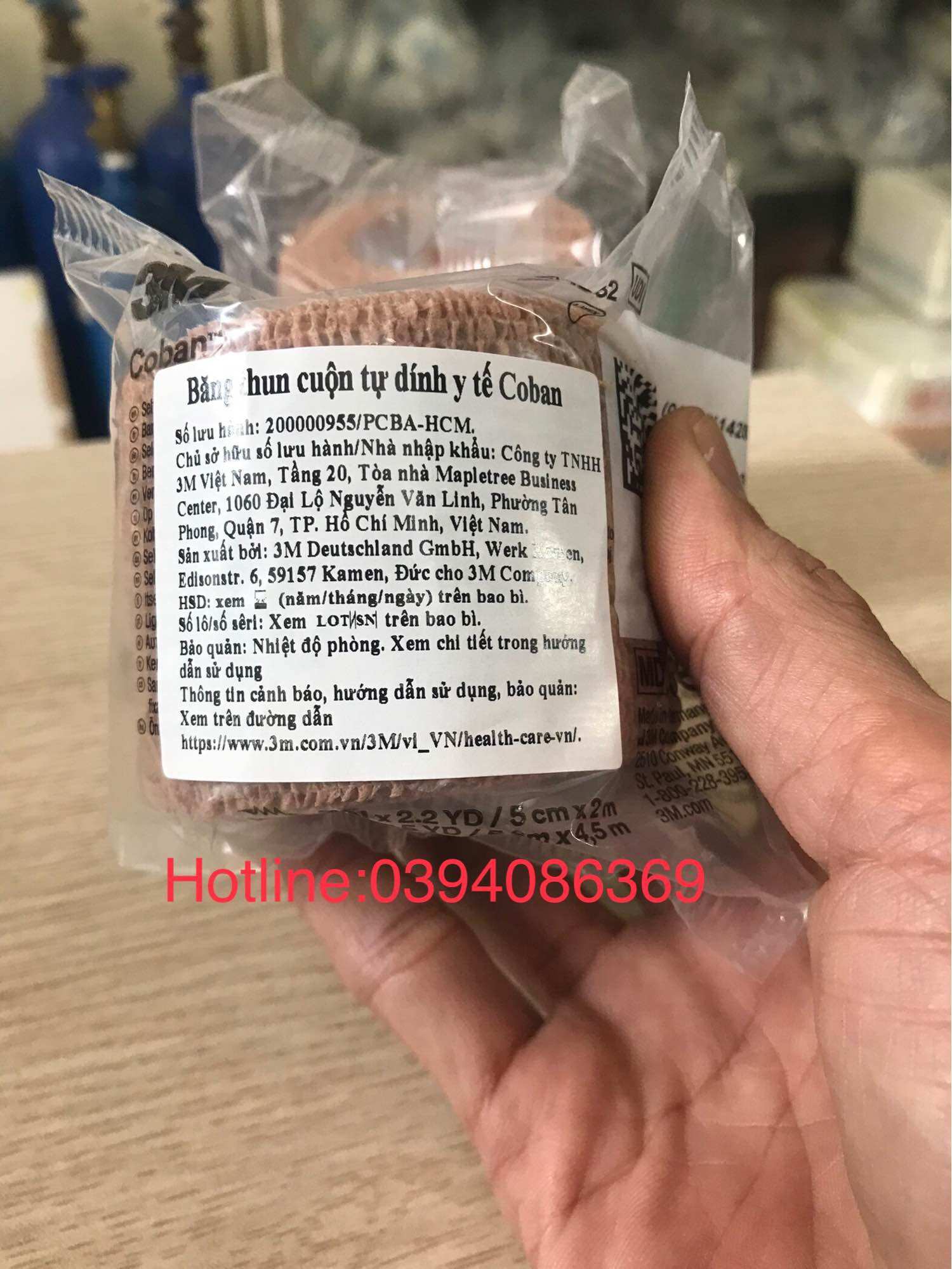 Băng thun y tế tự dính 3m coban 75mm x 4,5m date mới nhất 2028