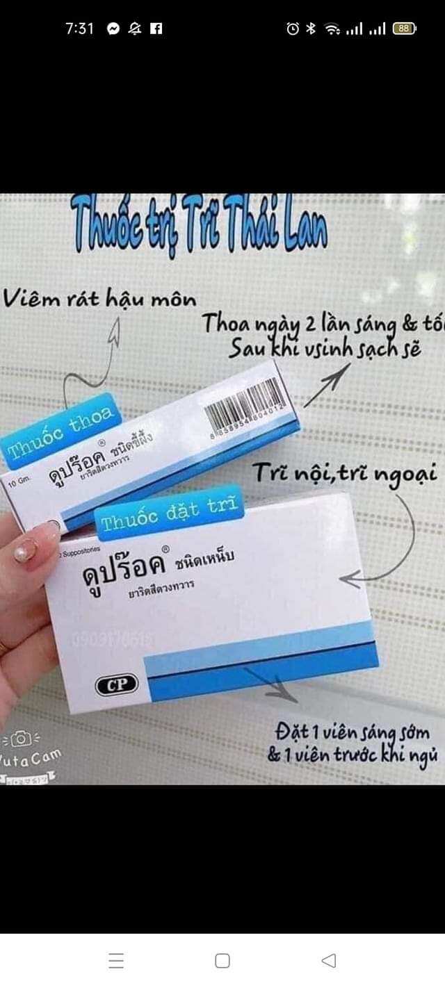Combo kem trĩ và viên đặt trĩ thái lan chính hãng