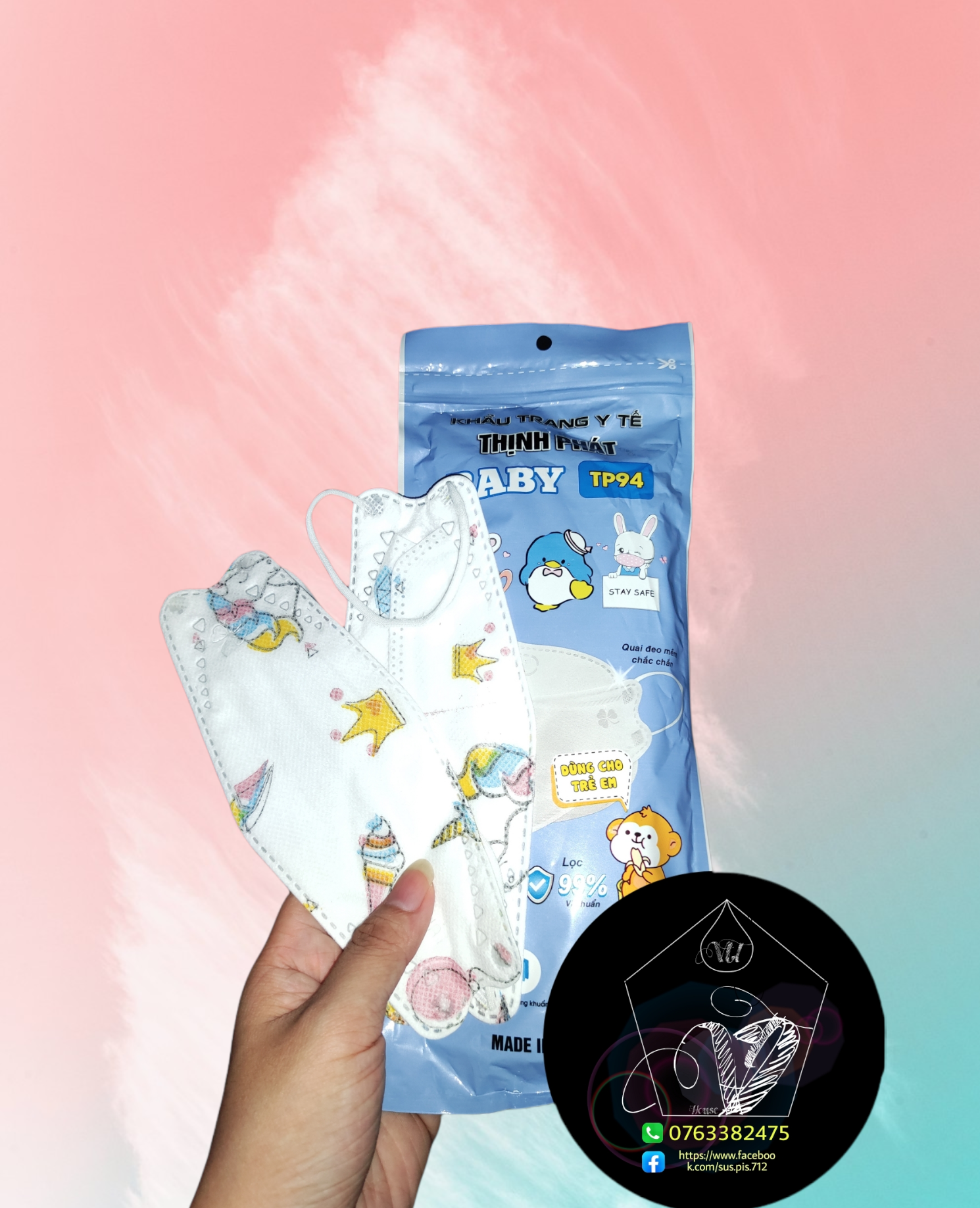 [Hàng chính hãng] khẩu trang trẻ em KF94 Hàn Quốc