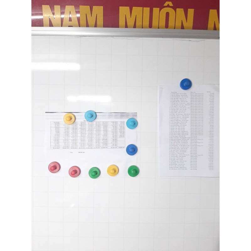 SÉT 10 nam châm núm dính bảng từ