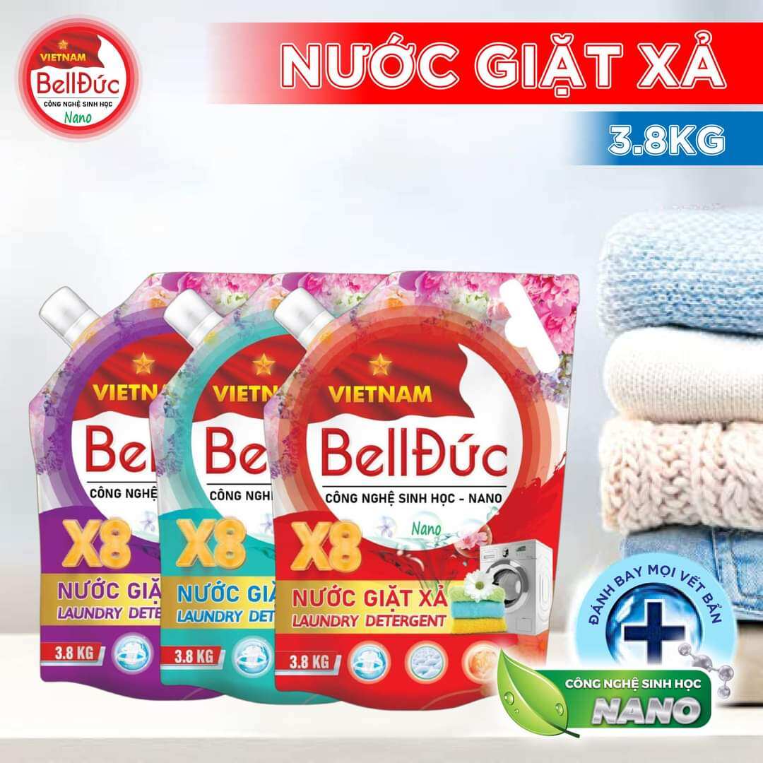 Nước giặt xả Bell Đức công nghệ sinh học 3.8L