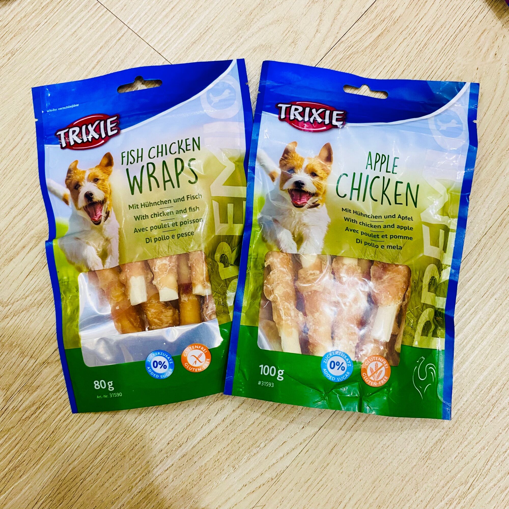 Snack Cho Chó Thịt Gà, Thịt Vịt Cuộn Rau Củ Trixie 70g