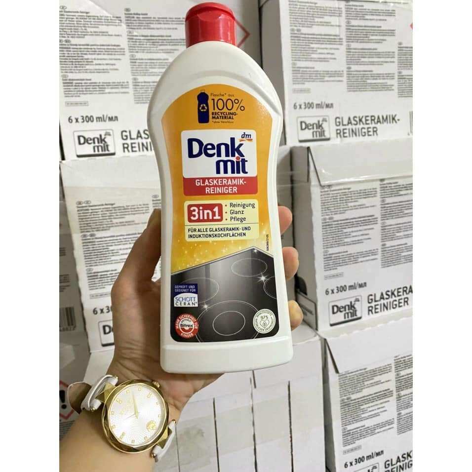Dung dịch vệ sinh bếp từ Denkmit 3 in 1 nhập khẩu từ Đức 🇩🇪