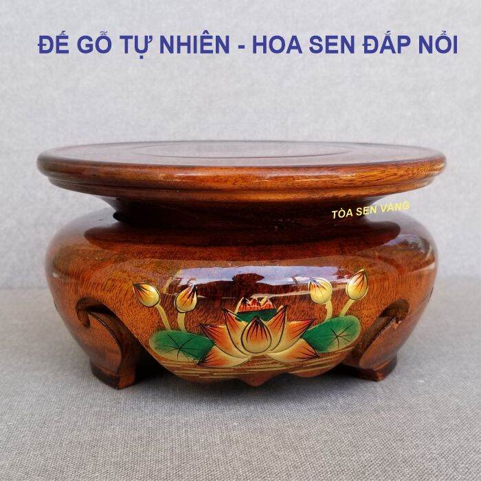 [HCM]Đế gỗ - Đôn gỗ tròn - Đường kính 20cm lọt lòng mặt 18cm cao 8cm