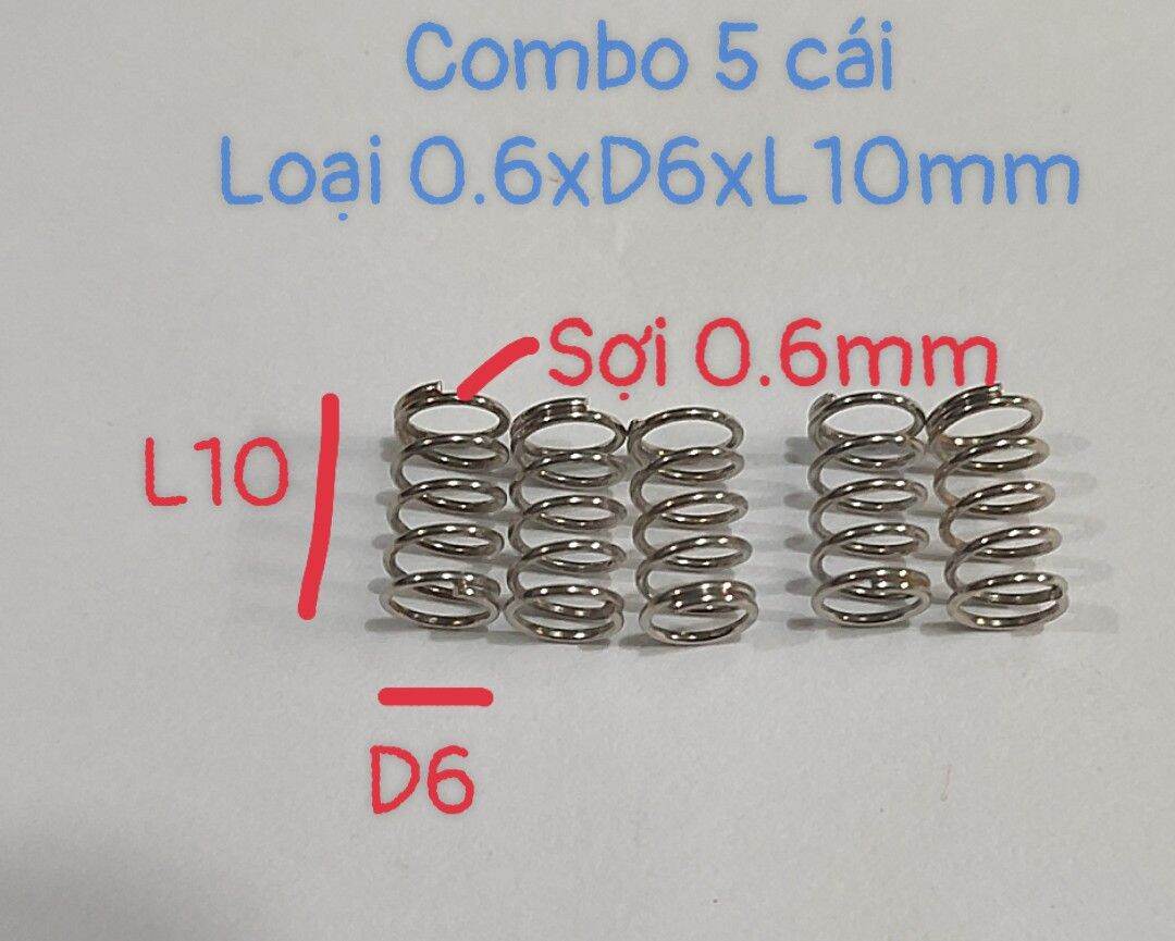 Lò xo inox D6, D9, D12mm