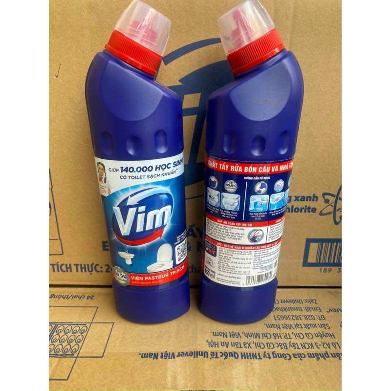 Gel tẩy bồn cầu vim trắng sáng chai 450ml