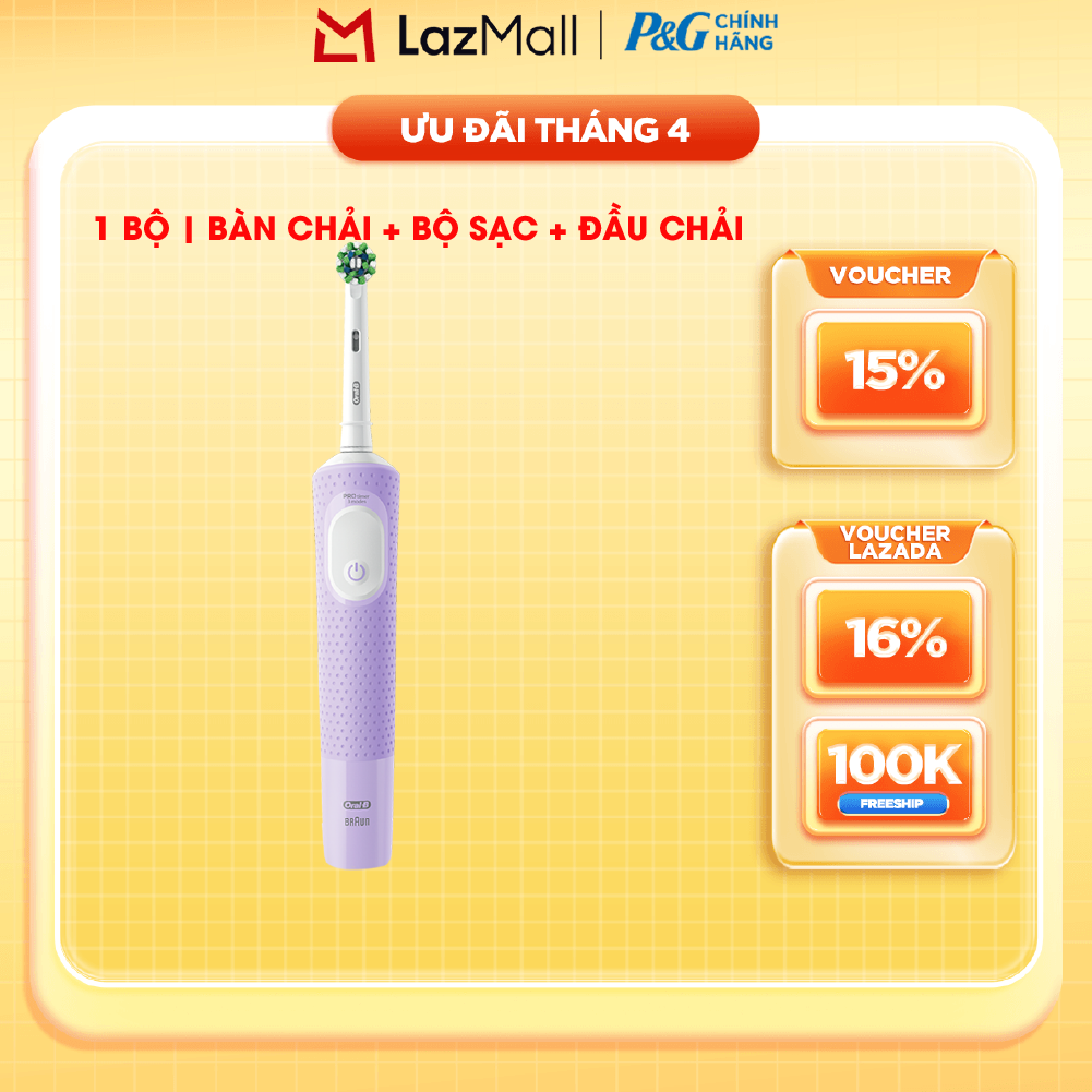 Bộ bàn chải điện Oral-B Vitality Pro LiLac