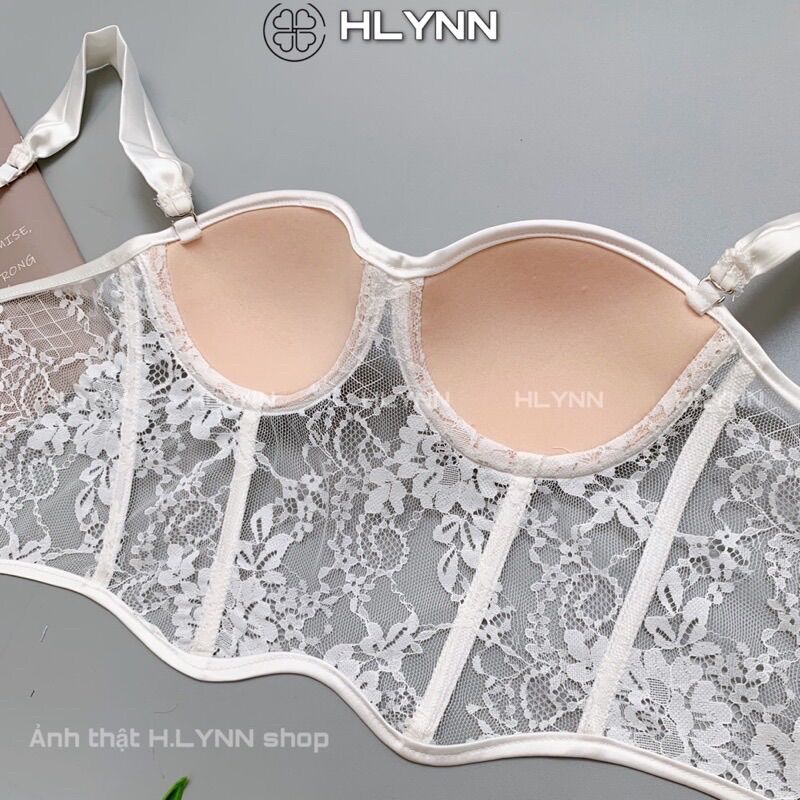 M149 Áo corset ren viền lụa sóng