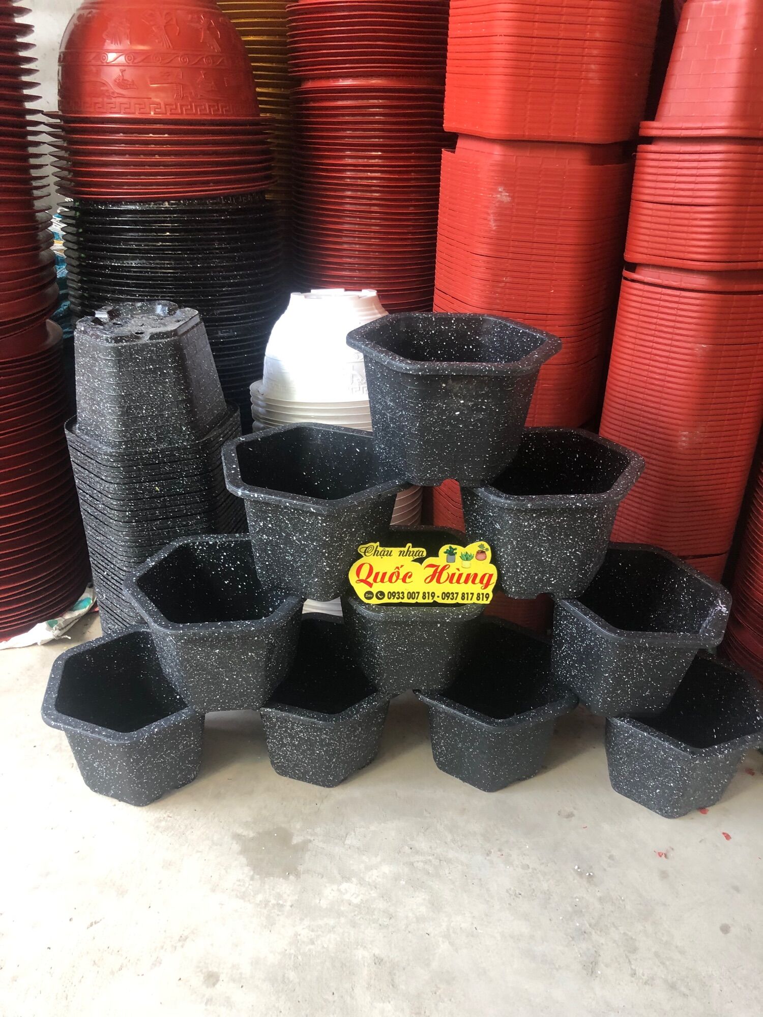 Combo 10 chậu FA380 Đen