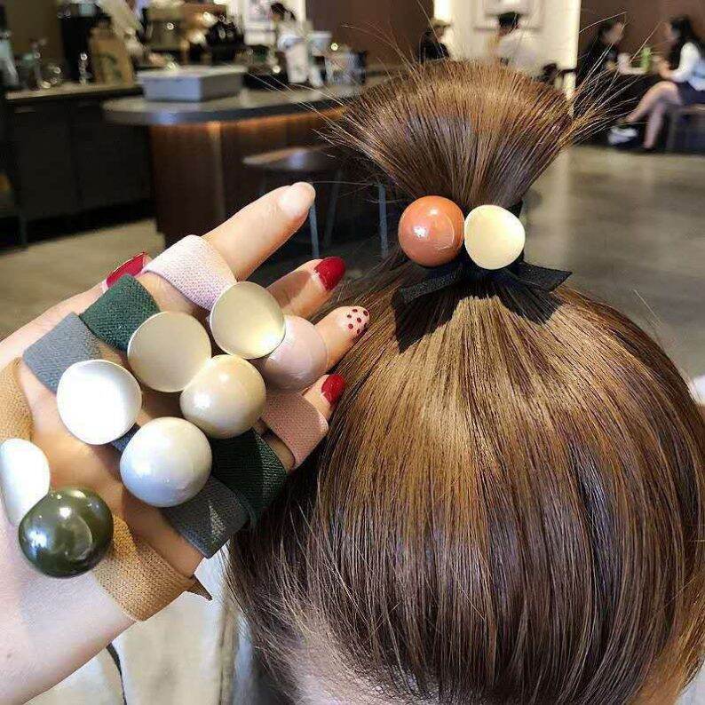 🥑1 dây cột tóc nữ thắt gút galaxy trái bóng xinh xinh, kiểu thắt gút chắc chắn, phong cách hàn quốc, dây cột tóc co giãn tốt
