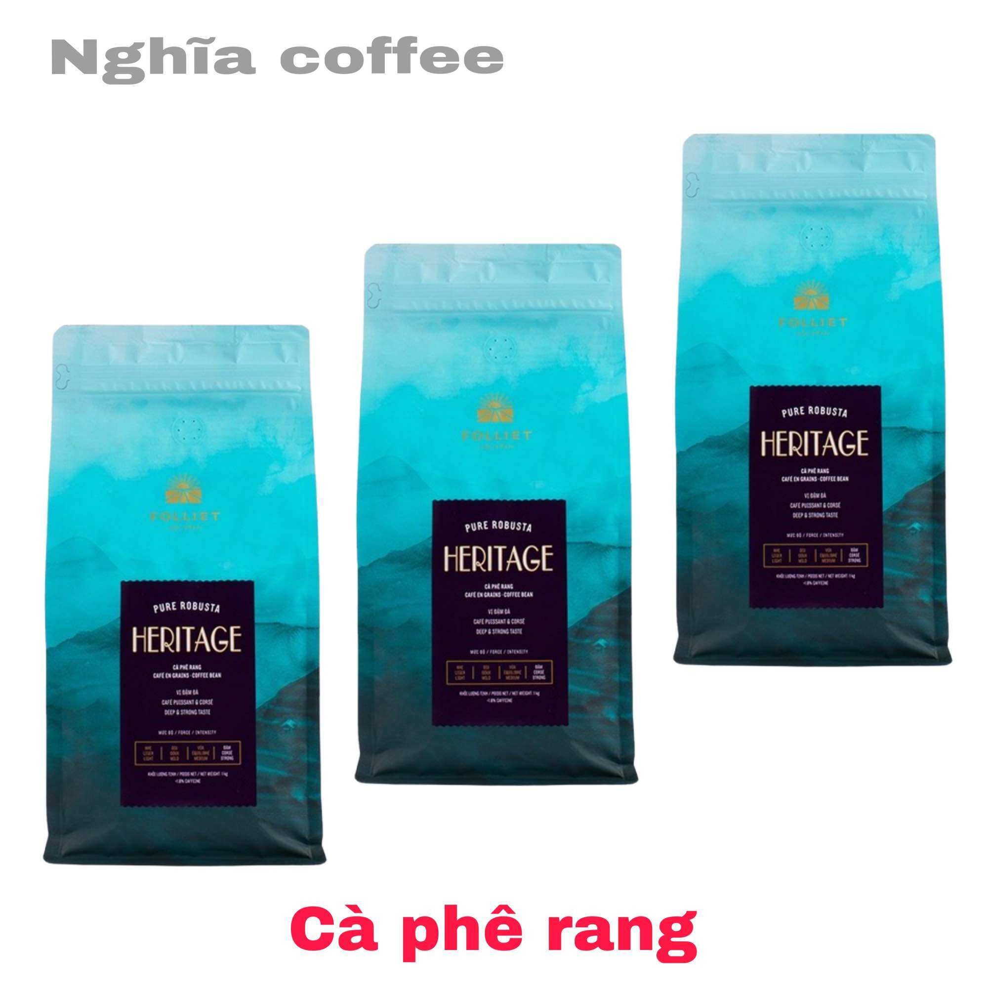 Cà Phê Hạt HERITAGE Folliet Vị Đậm Đà  - Túi 1KG