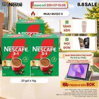 [ƯU ĐÃI THÁNG 8][FREESHIP TOÀN QUỐC] Combo 3 Hộp Cà phê Hòa tan NESCAFÉ VỊ RANG ĐẬM 20 gói Đậm Thơm Hoàn Hảo