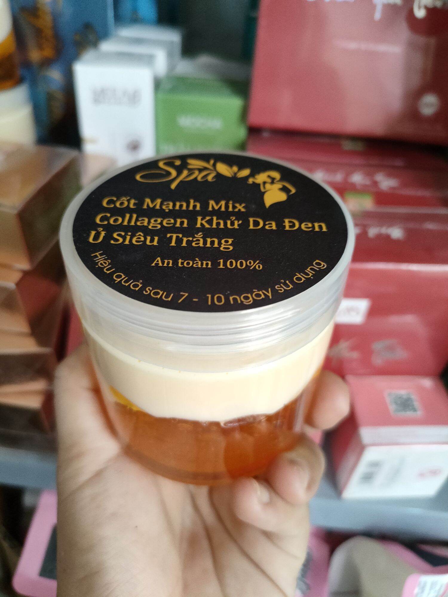 Kem ủ trắng da body cốt mix collagen khử da thâm đen hộp 250g