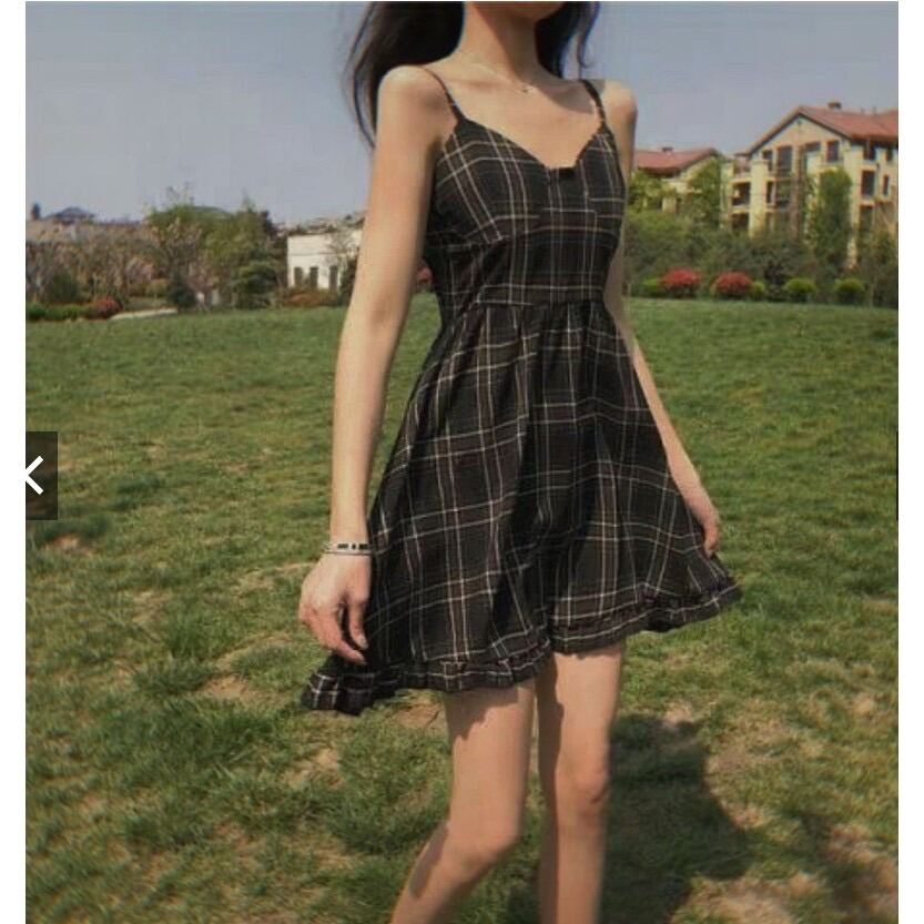 Đầm 2 dây vintage