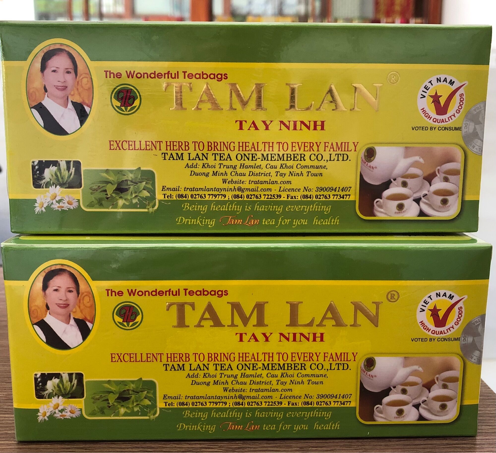 Combo 2hộp trà tâm lan 30 gói tây ninh