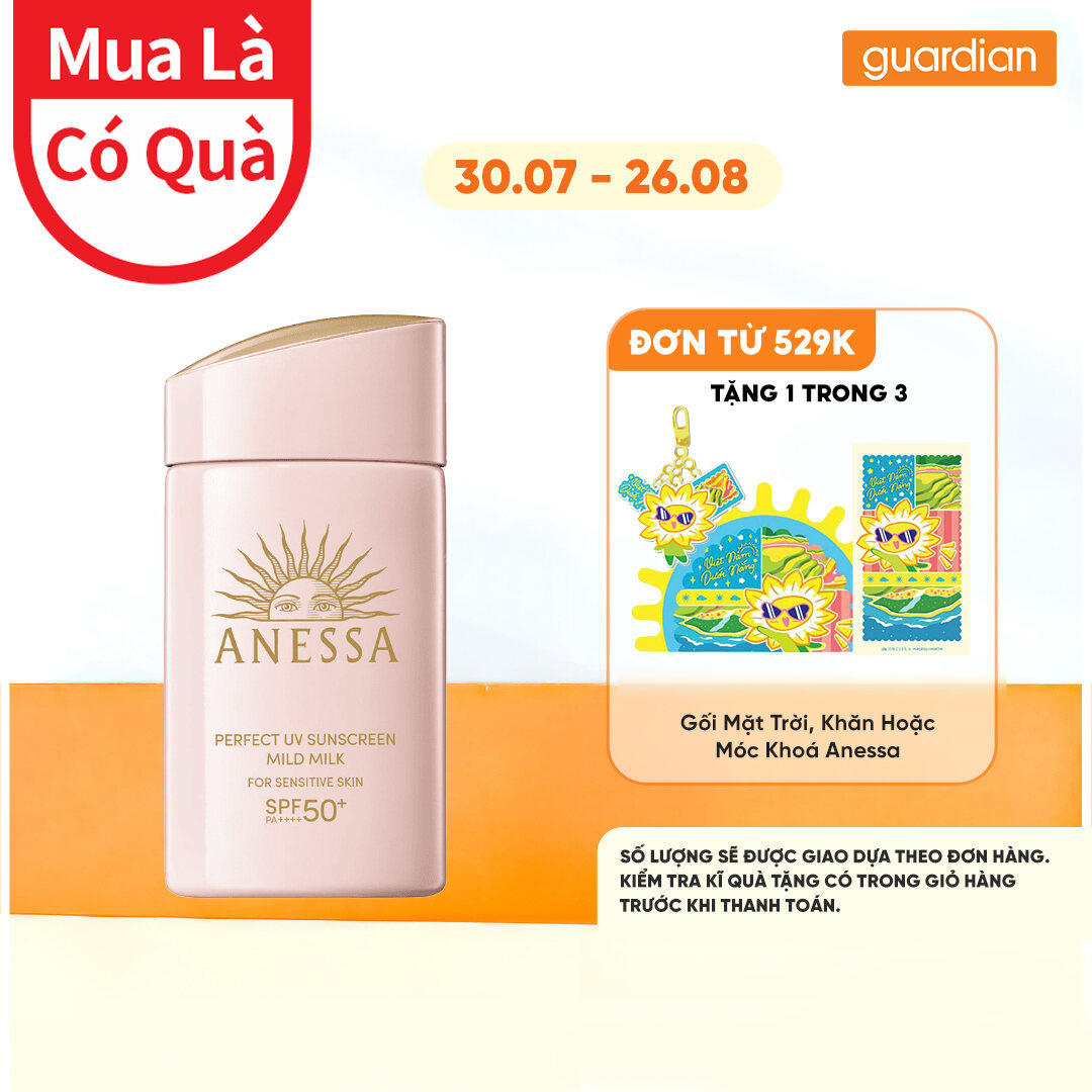 Sữa Chống Nắng Dịu Nhẹ Dành Cho Da Nhạy Cảm & Trẻ Em Anessa Perfect UV Sunscreen Mild Milk SPF50+ PA++++ 60ml