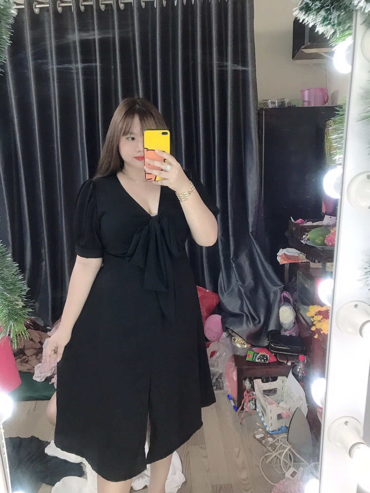 [Bigsize 65-90] Đầm đũi xẻ tà giữa