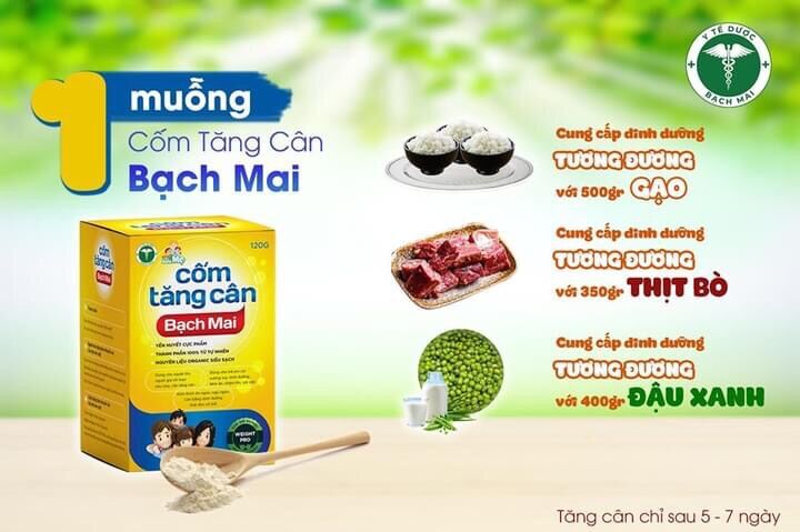 Cốm tăng cân bạch mai.