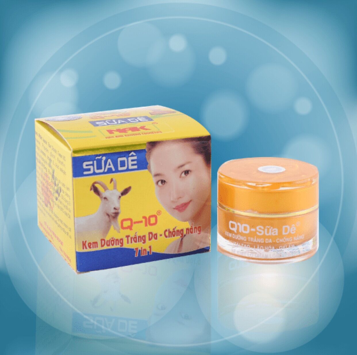 [HCM]Kem Q10 SỮA DÊ trắng da chống nắng 7in1(18g)