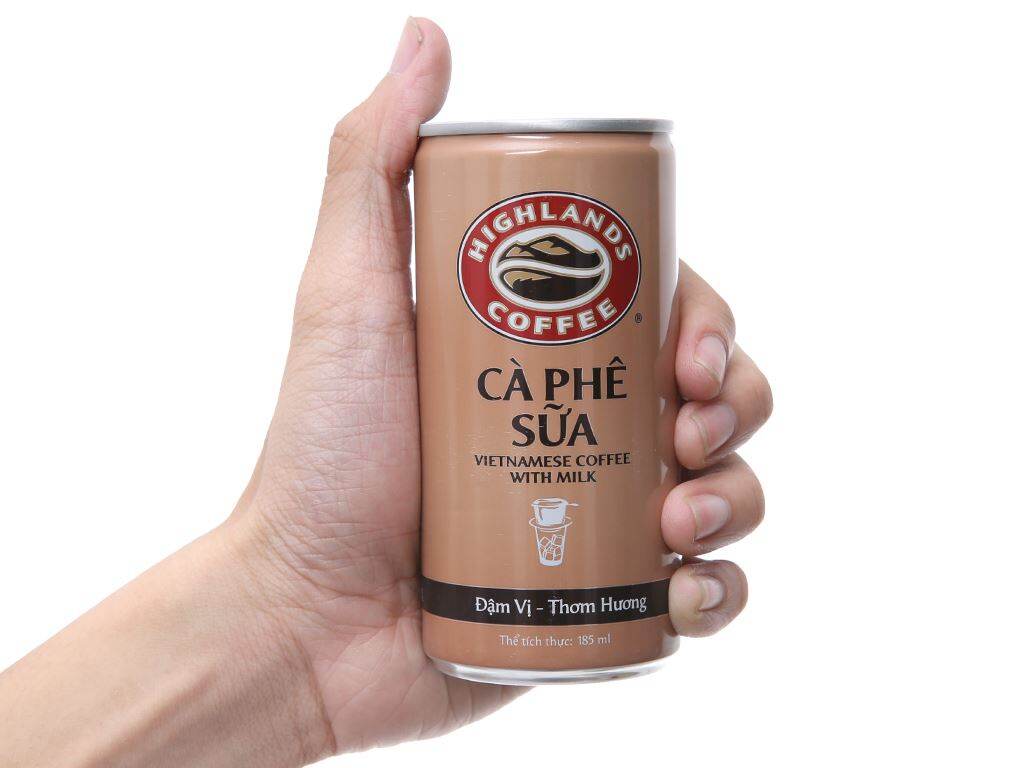 Thùng 24 lon Cà phê sữa HIGHLANDS COFFEE lon 185ml (24 lon x 185ml)