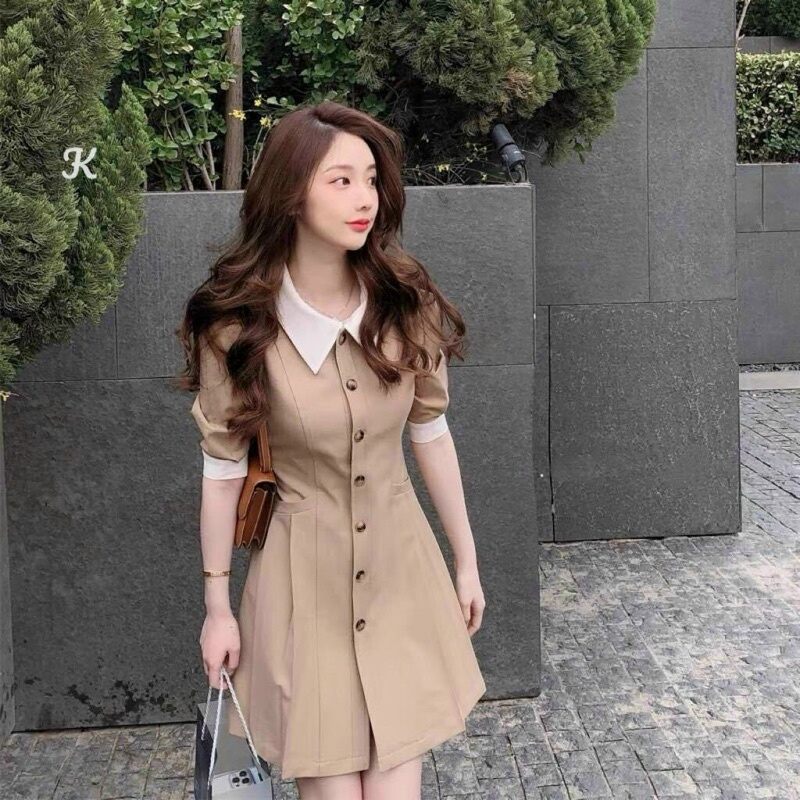 Đầm sơ mi xèo tay lỡ
