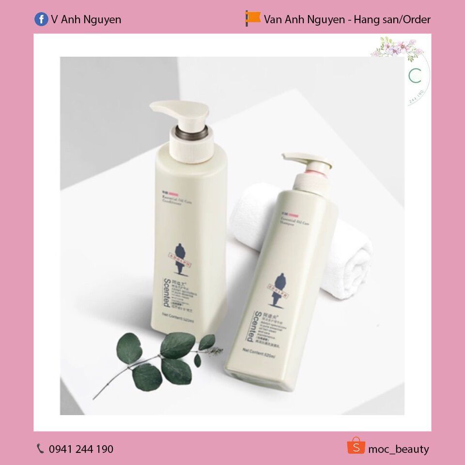 Set dầu gội - xả adolph 520mlx2
