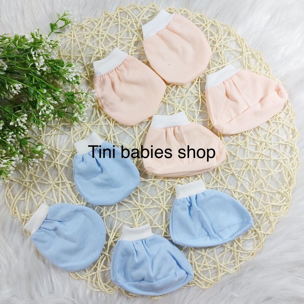 Combo 02 cặp bao tay 02 cặp bao chân cho bé sơ sinh