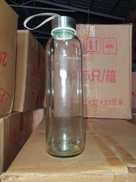 CHAI THUỶ TINH 500ml nắp dây dù