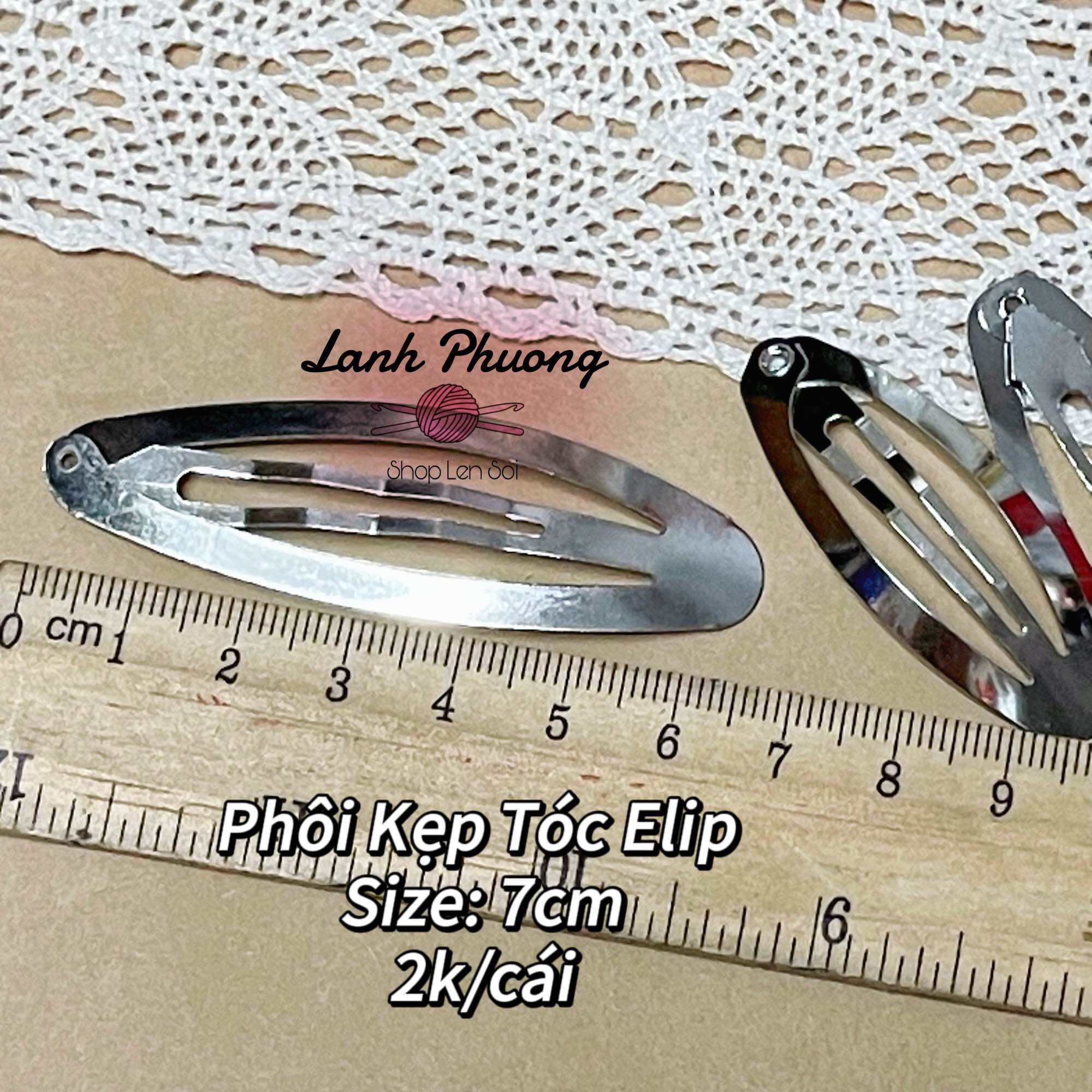 Phôi Làm Kẹp Tóc , Phôi vải nỉ, Kẹp Mỏ Vịt ( 10 cái )