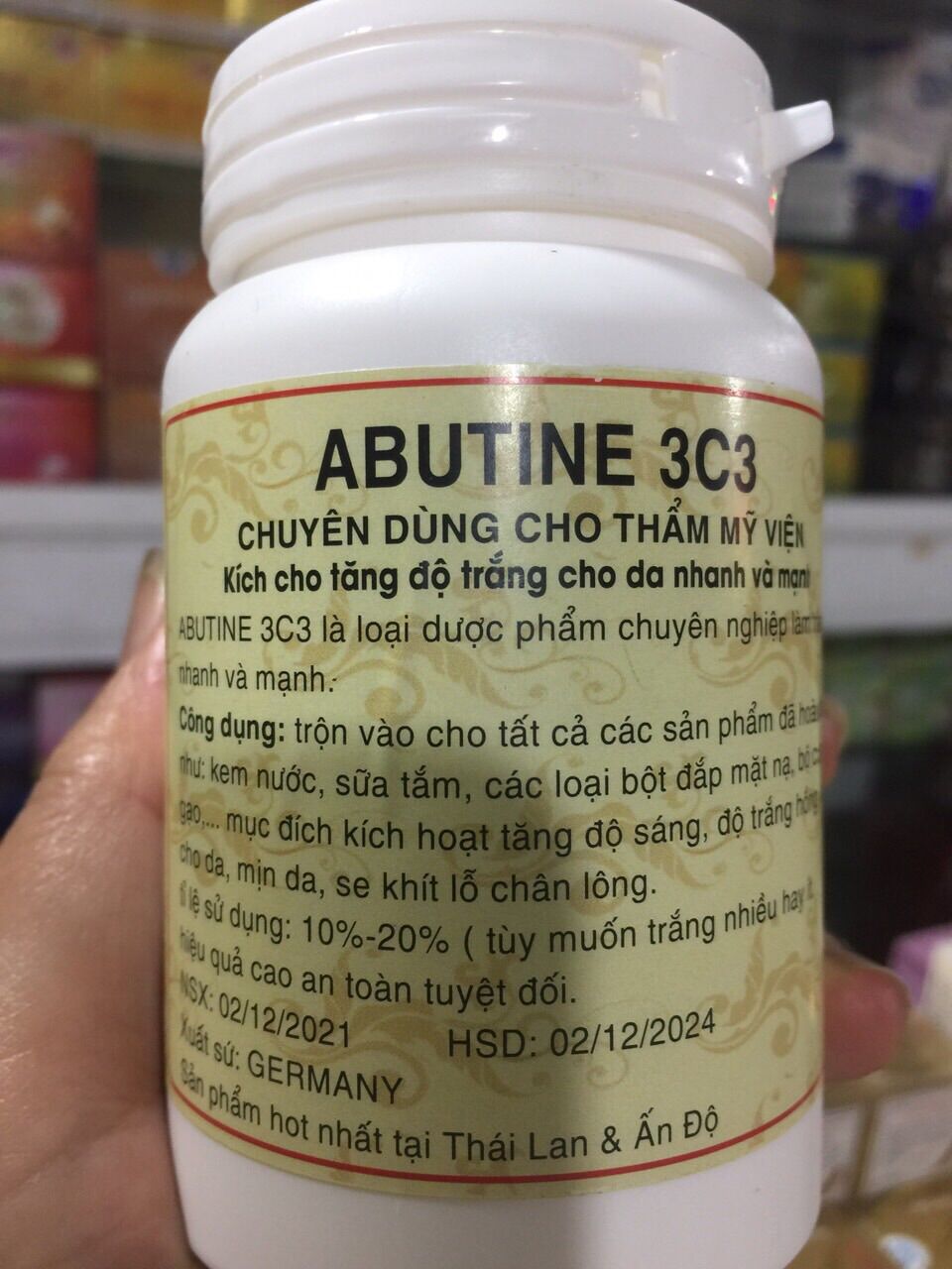 Kem Kích Trắng Abutine 3C3
