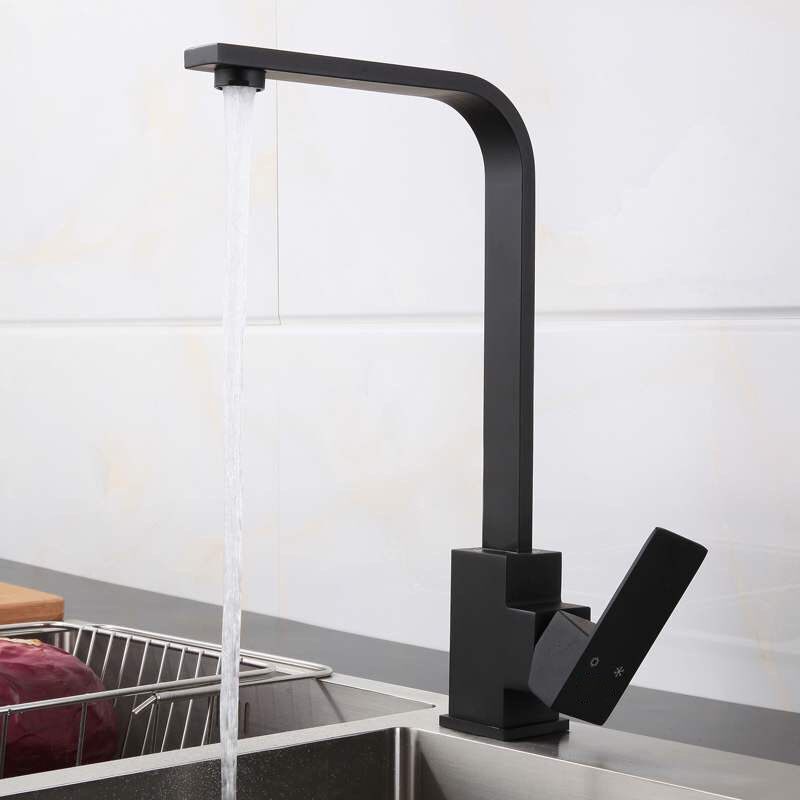 Vòi rửa chén nóng lạnh Inox 304 đen