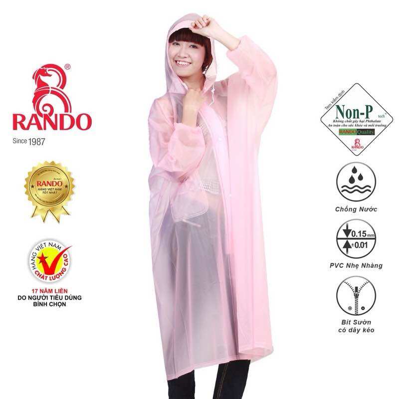 [HCM]ÁO MƯA DÂY KÉO TRONG MÀU RANDO