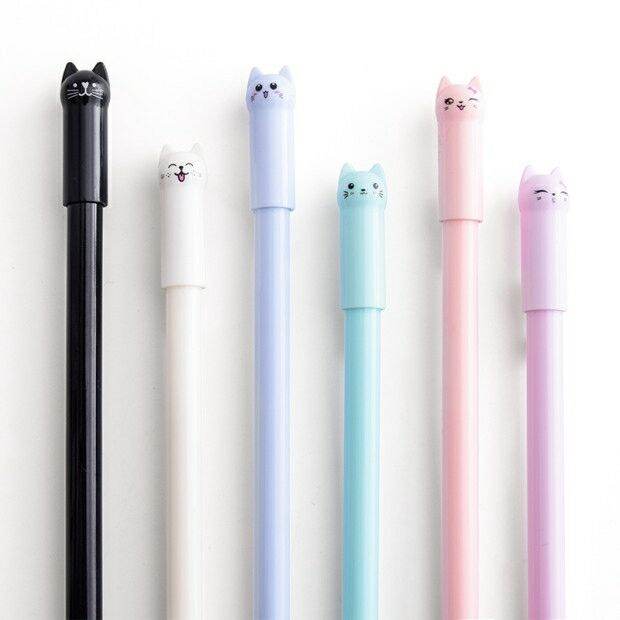 Bút mực gel hình mặt mèo dễ thương