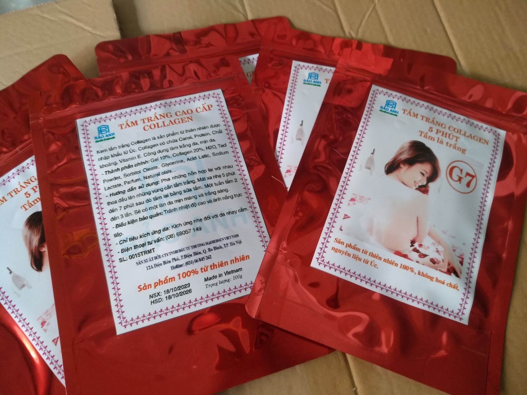 Kem tắm trắng G7 collagen 5 phút trắng