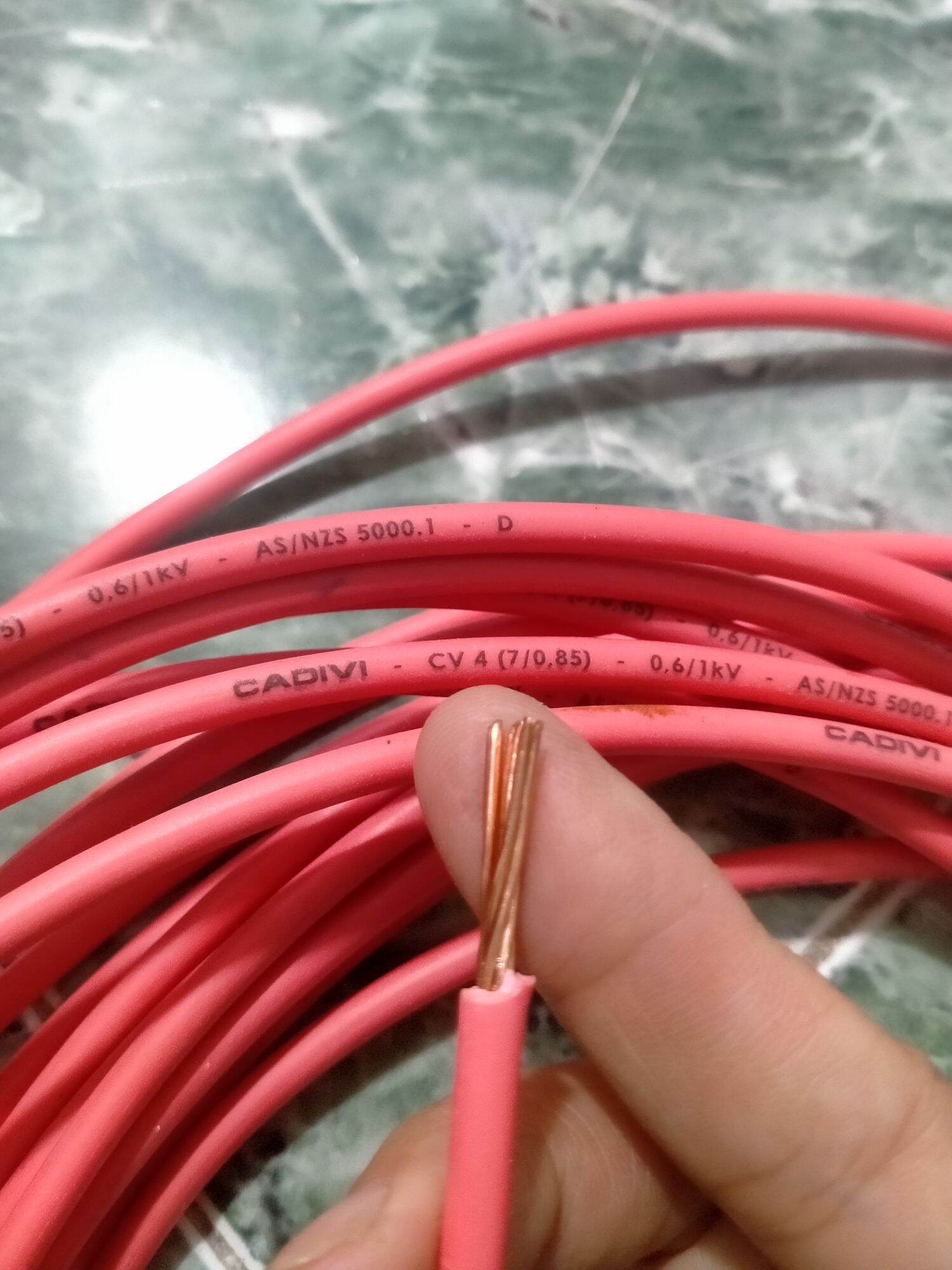 Dây điện đơn 4. Cadivi 1 mét