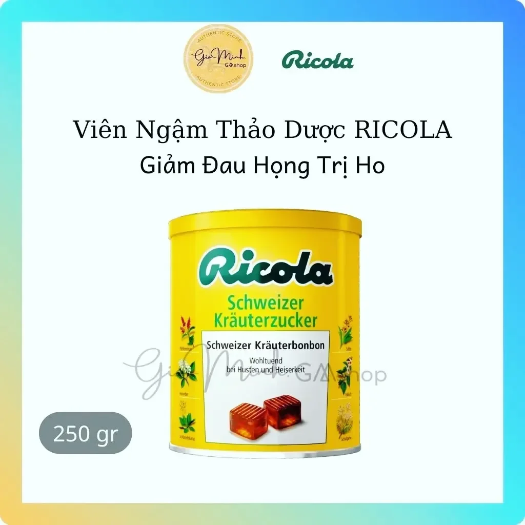 Kẹo Ngậm Ho Thảo Mộc RICOLA Original Herb 250g- Nội Địa Đức thumbnail