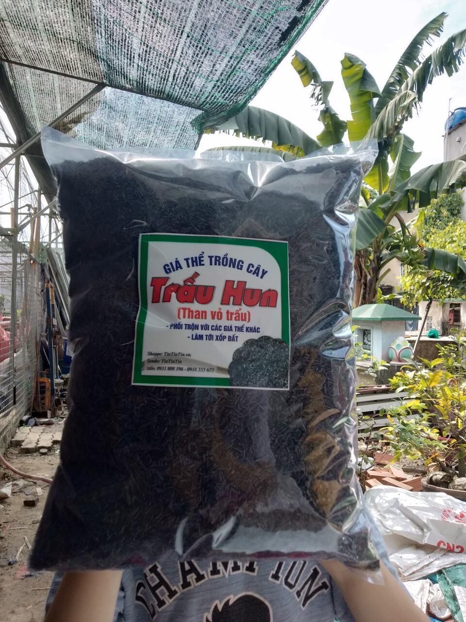 Trấu Hun ( than vỏ trấu) loại nhỏ